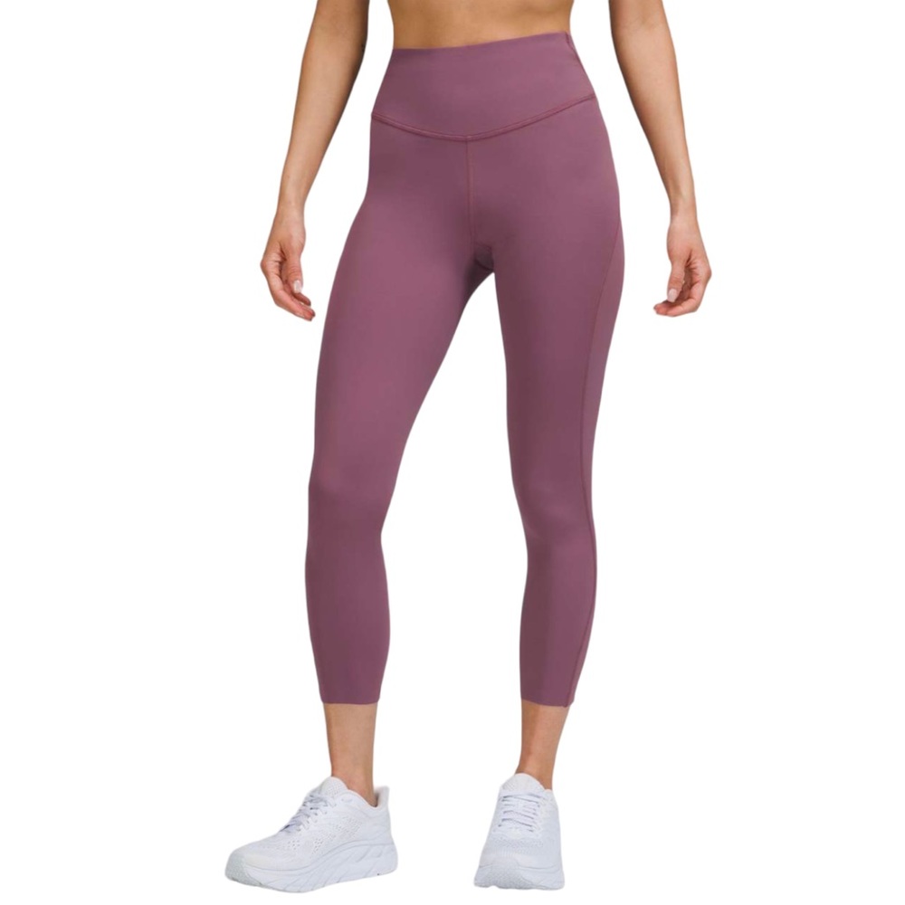 Lululemon Base Pace High Rise Crop Leggings in Vintage Plum